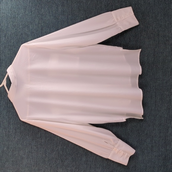 Simply Vera Vera Wang Button Front Blouson Sleeve Blouse NWOT - Picture 5 of 12